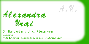 alexandra urai business card